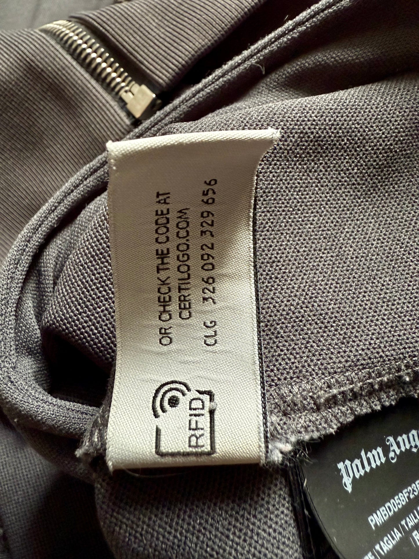 PALM ANGELS- VESTE À ZIP LOGO BRODÉ 2024