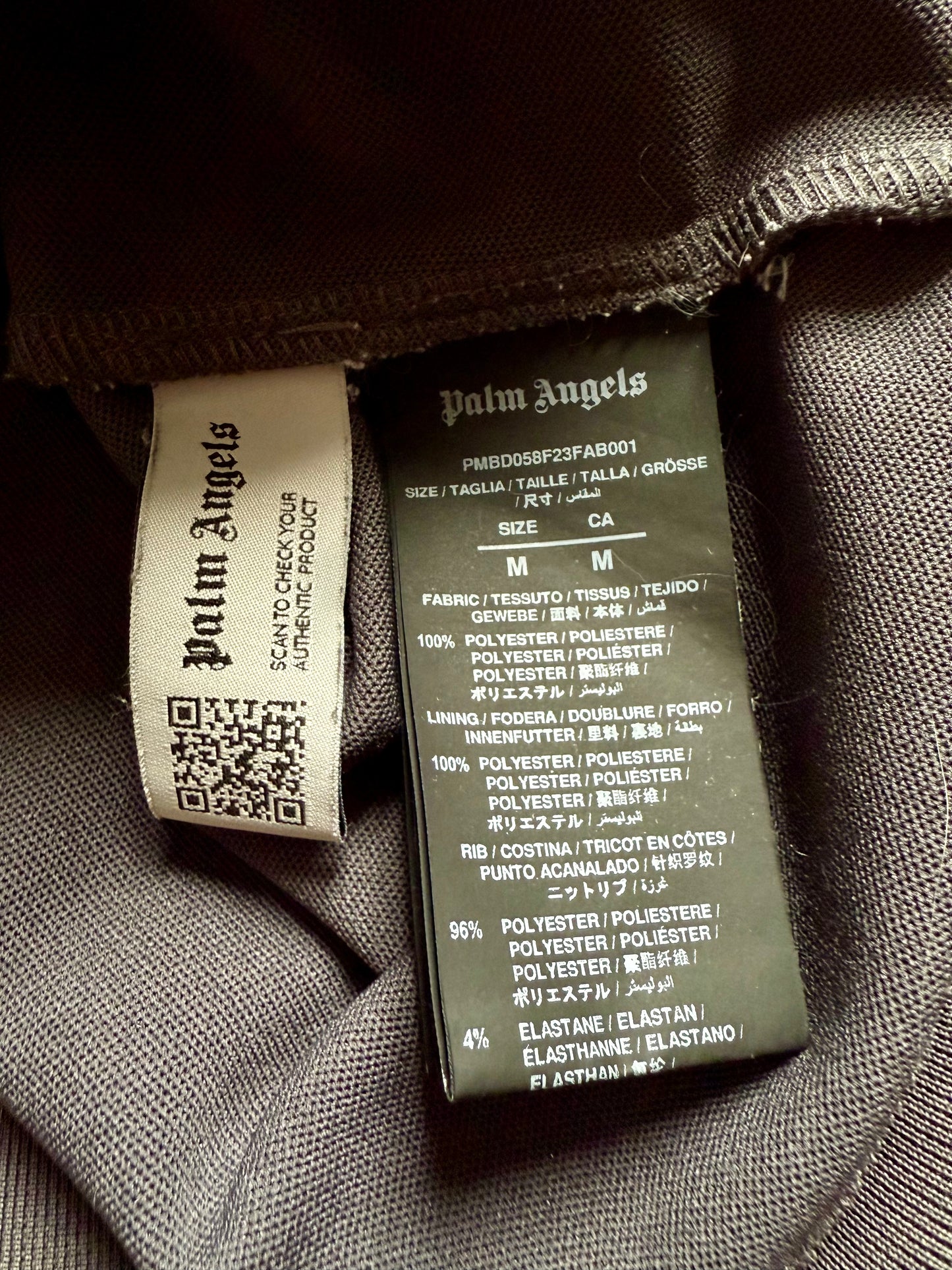 PALM ANGELS- VESTE À ZIP LOGO BRODÉ 2024