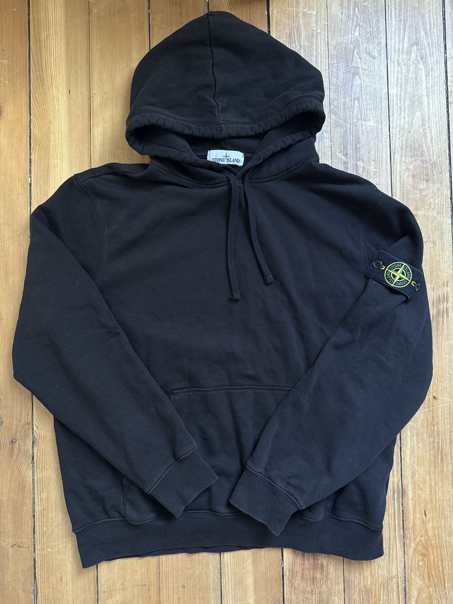 STONE ISLAND - SWEATSHIRT À CAPUCHE NOIR
