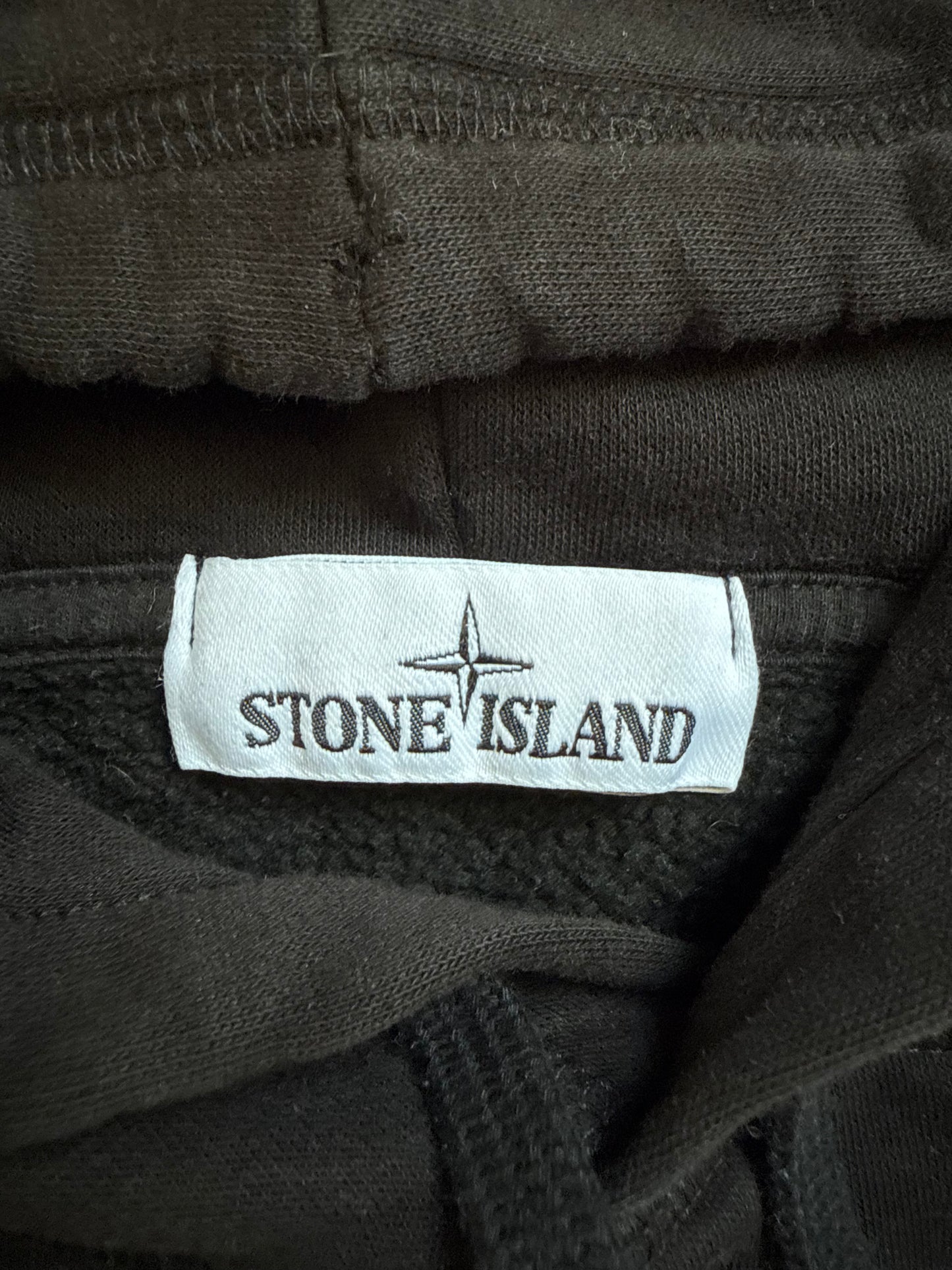 STONE ISLAND - SWEATSHIRT À CAPUCHE NOIR