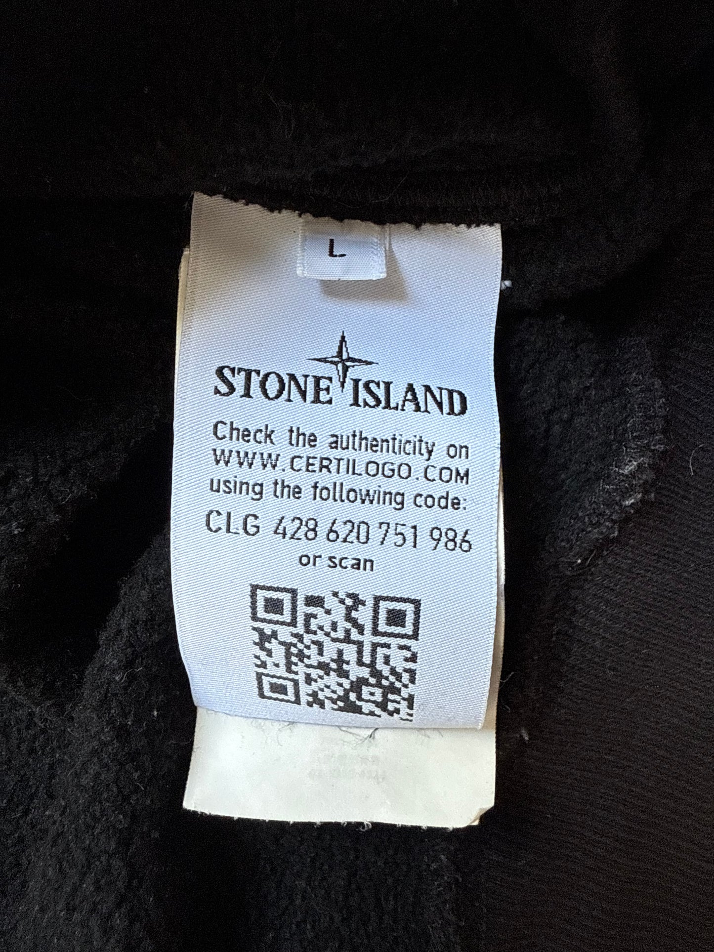 STONE ISLAND - SWEATSHIRT À CAPUCHE NOIR